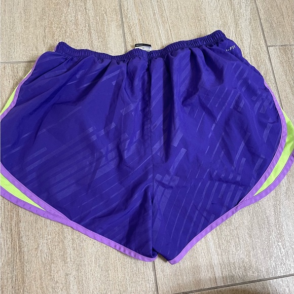 XL Nike dri-fit purple and green athletic shorts - Picture 2 of 3